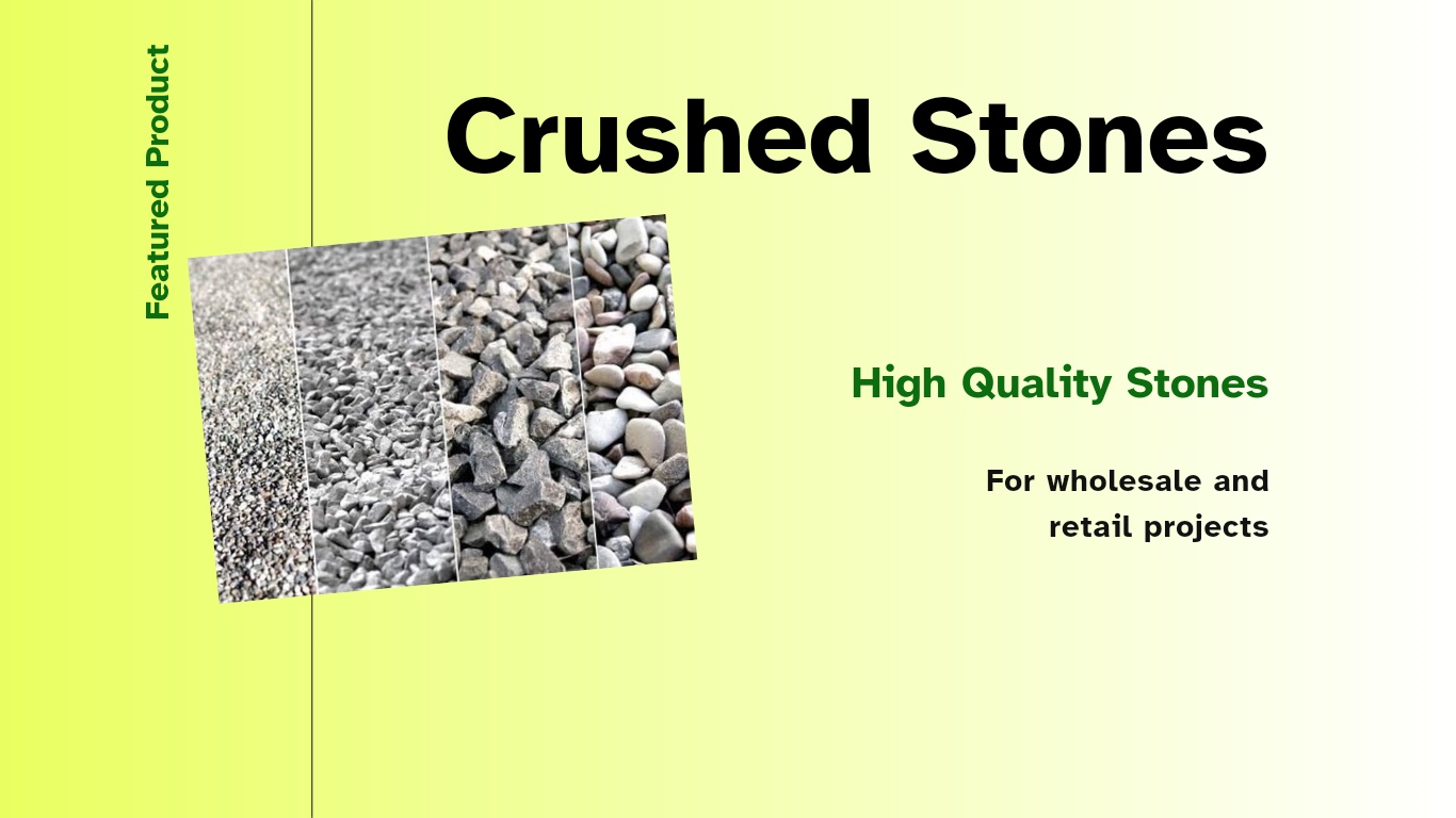 Image of crushed stone aggregates in various sizes, piled together. The stones are rough, angular, and vary in shades of gray and brown, creating a textured surface. The aggregate pieces are irregularly shaped and commonly used in construction and landsca