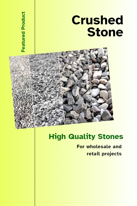 Image of crushed stone aggregates in various sizes, piled together. The stones are rough, angular, and vary in shades of gray and brown, creating a textured surface. The aggregate pieces are irregularly shaped and commonly used in construction and landsca